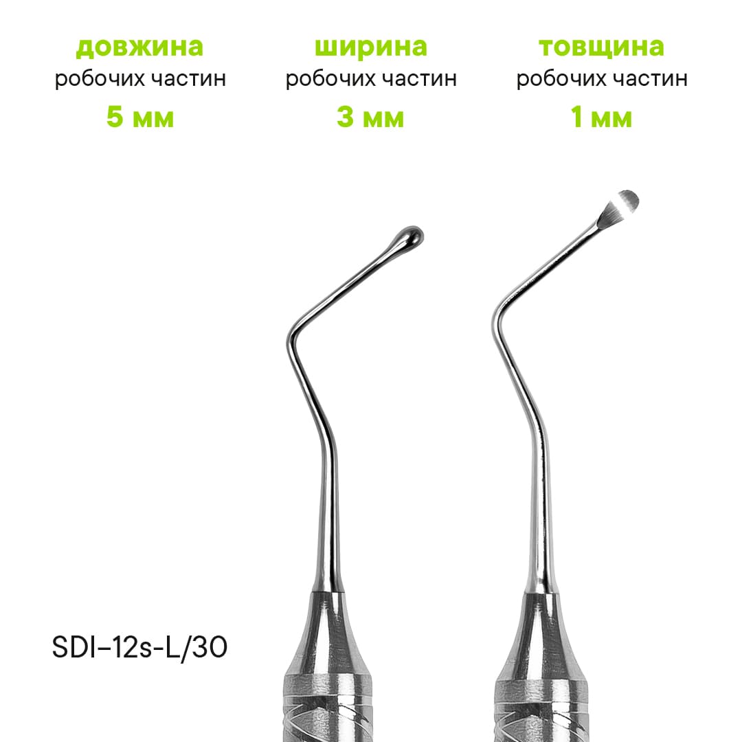 Кюретажна ложка Lucas 3 мм SDI-12s-L/30 — зображення 2