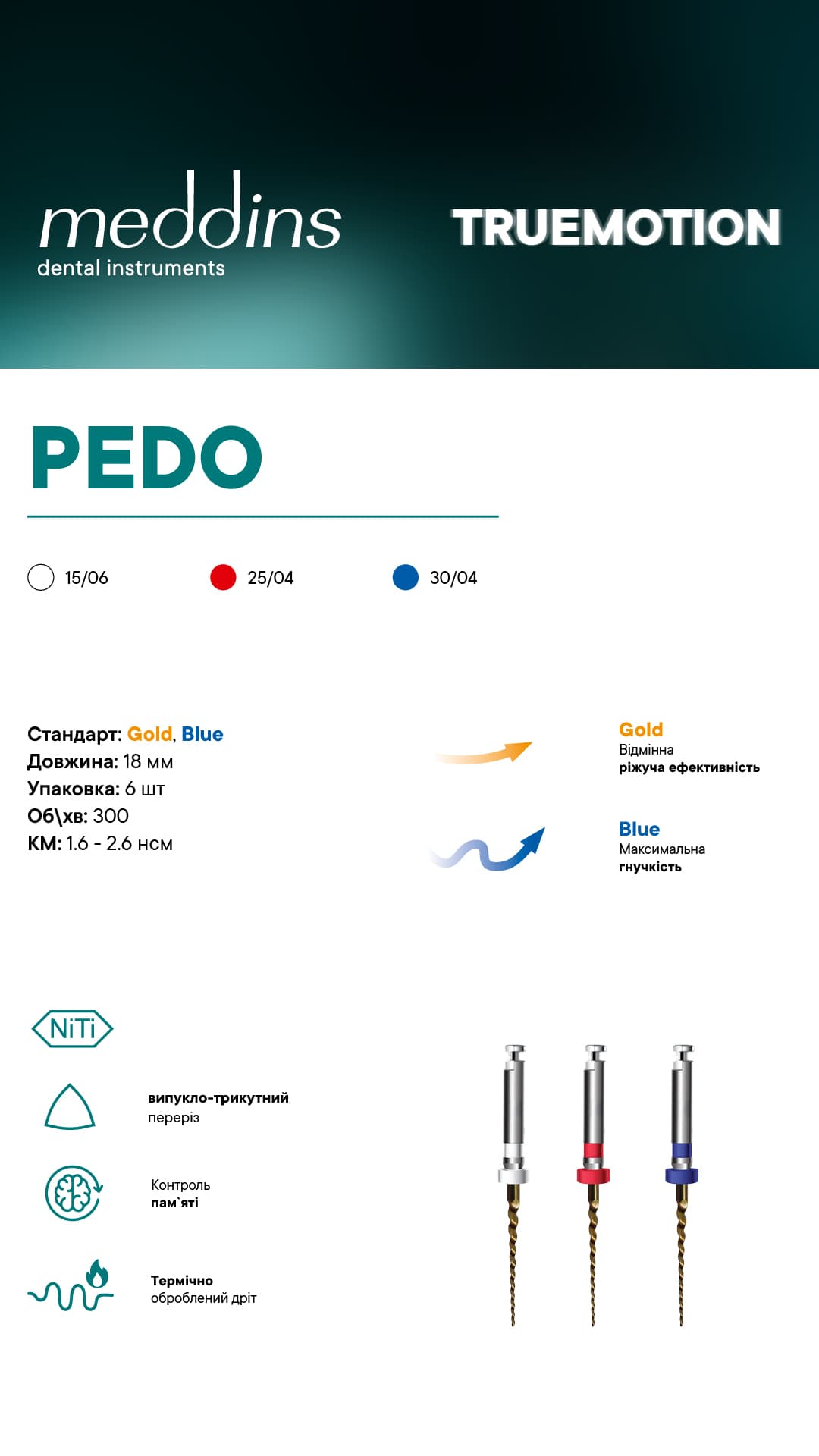 Набір Pedo, (18 mm) Blue