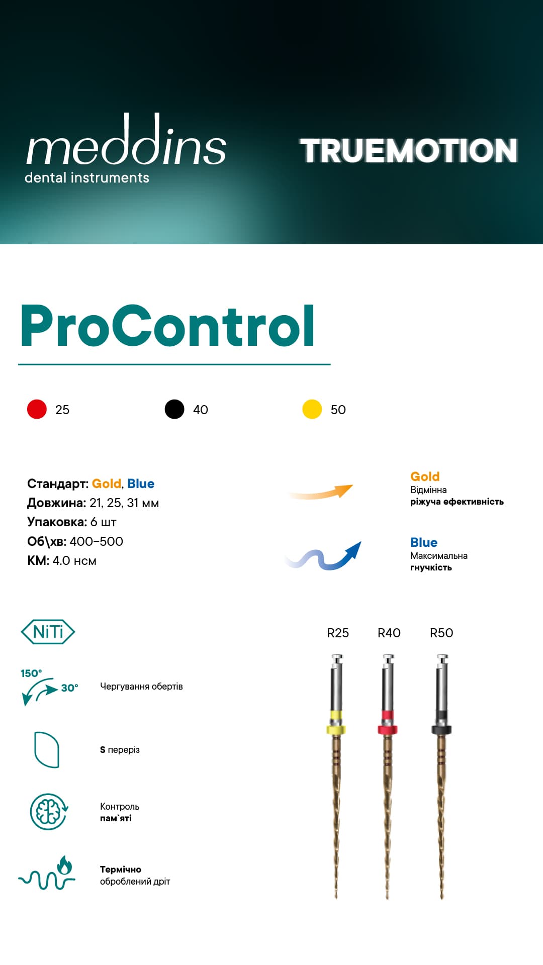 Набір ProControl, (31 mm) Gold